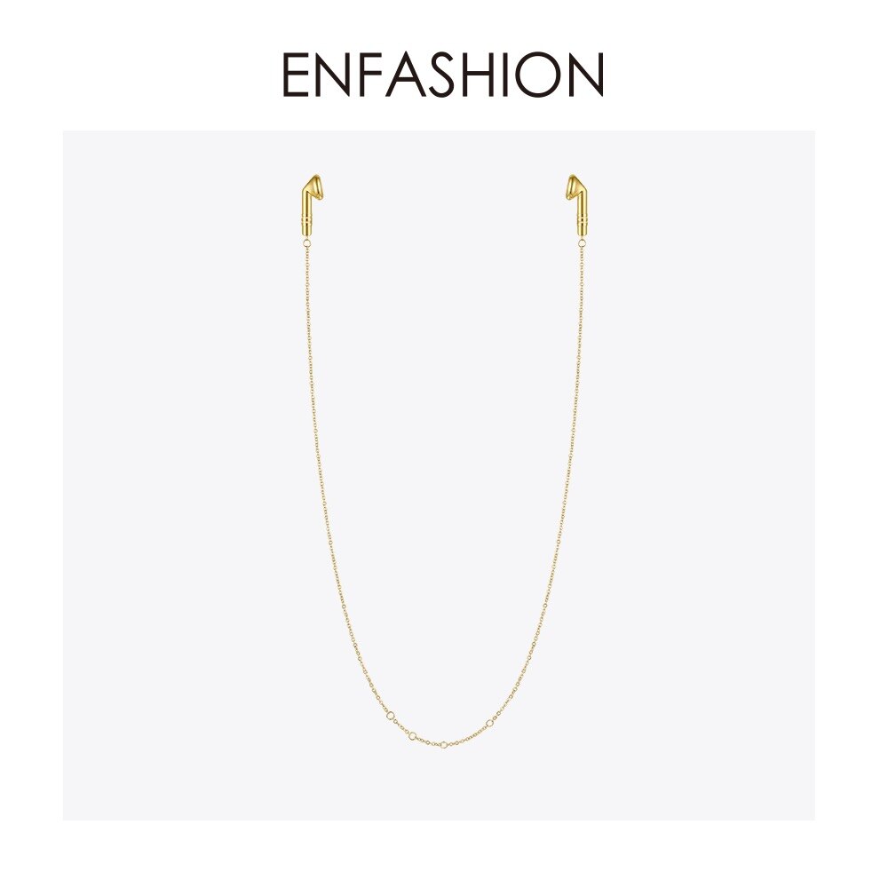 ENFASHION Metallo Auricolari Catena Della Collana Del girocollo Delle Donne di colore Oro in Acciaio Inox Auricolare Collane Femme Gioelleria Raffinata E Alla Moda P193048