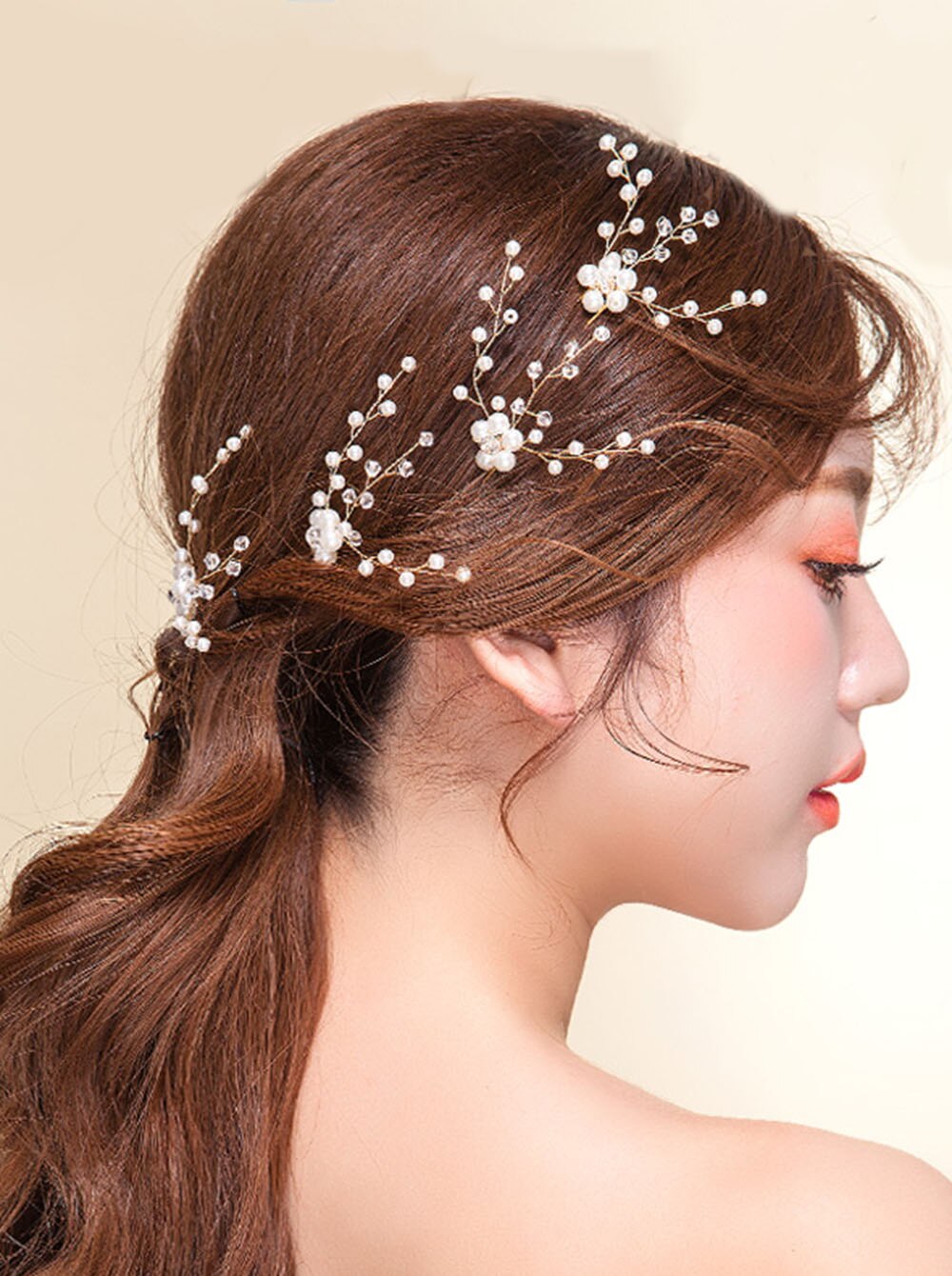 Bridal Crystal Gold Hair Pins Women Crystal Headpiece Wedding Hair Pins Clip Hair Jewelry Wedding Hair Hair Accessories