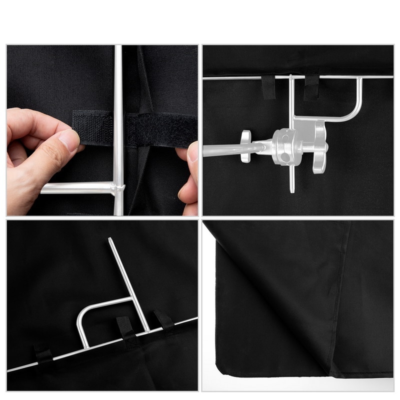 Selens 75x90cm Stainless Flag Panel Cloth For Fotografia Acessorios Camera Video Studio Black