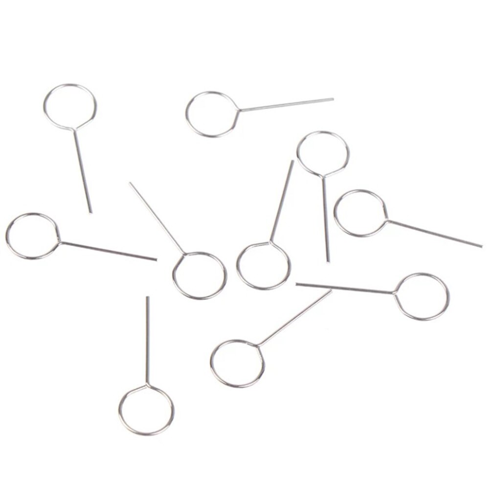 10Pcs/Set Mobile Phone Card Pin Sim Card Tray Ejector Smartphone Pin Mobile Phone Removal Card Pin Accessories