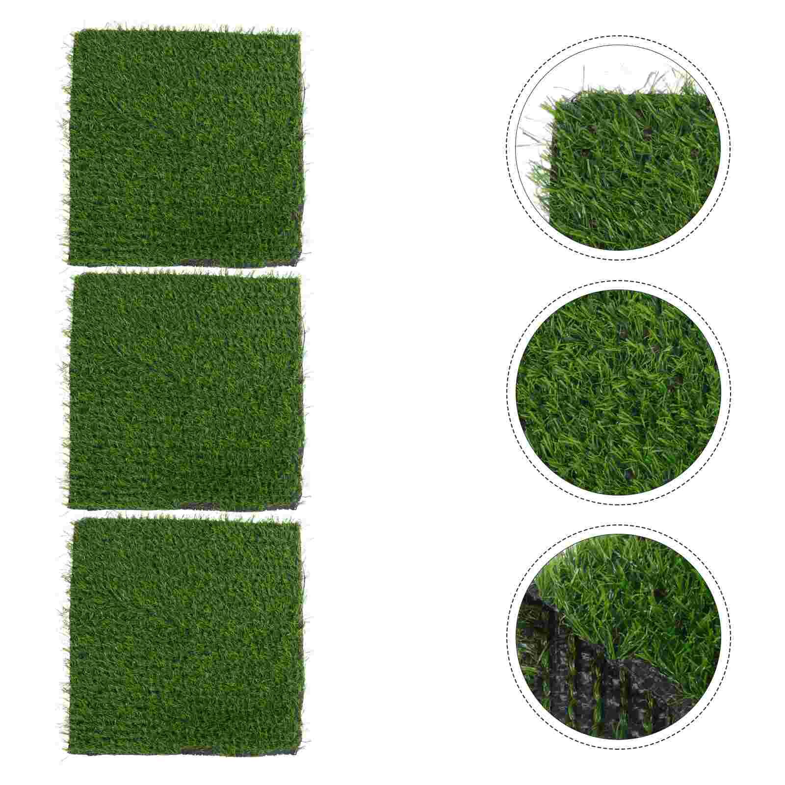 3pcs Mats Chicken Cage Cushions Chicken Cage Mats Chicken Nesting Box Mats Artificial Grass Mats for Chicken