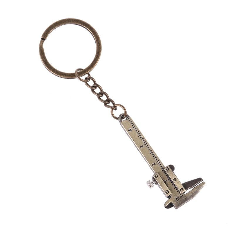 Portable Mini Vernier Caliper Key Ring Alloy Calipers Gauge Slide Ruler Keychain B85C