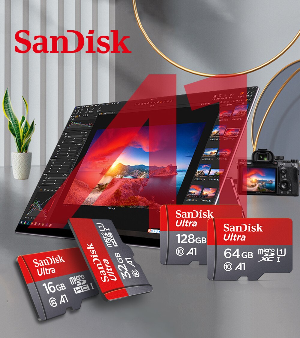Sandisk Ultra Mikro SD 128GB 64GB 32GB 200GB 256GB 400GB Speicher Karte 16GB microsd karte TF/SD-Karte C10 für Telefon UAV GPS