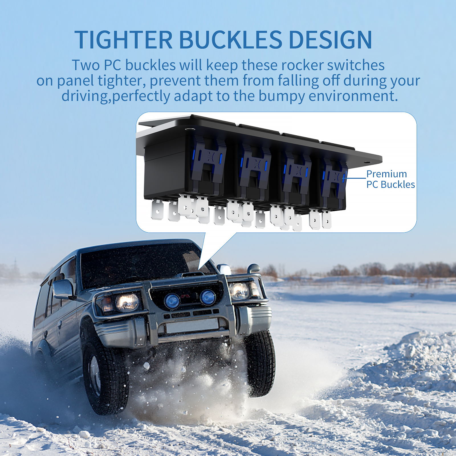 Metal 2-8 Gang Marine Boat Switch Panel LED ON-OFF Rocker Switch Panel For Marine Boat Caravan RV 12V 24V with Cars