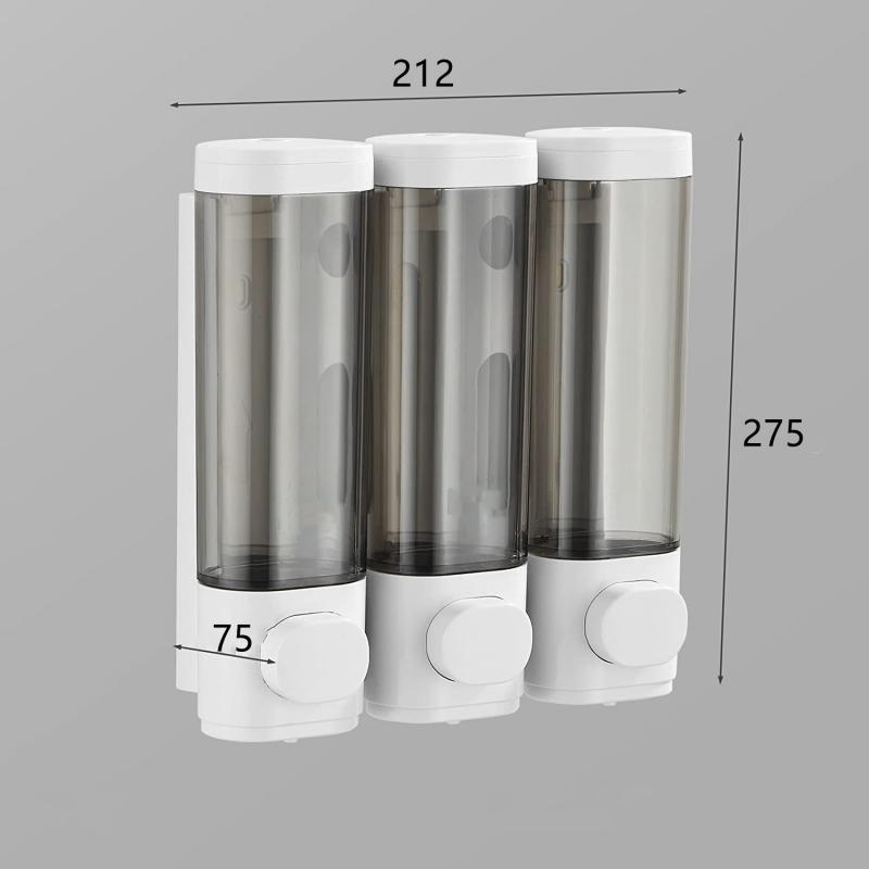 Shampoo Soap Dispenser Liquid Soap Box Wall-Mounted Chamber Bathroom Lotion Shampoo Box Shower Container for Bathroom