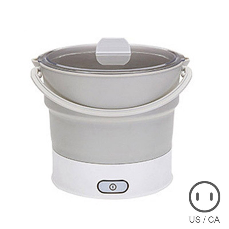 Elkedel 0.8l foldbar el-gryde silikone multifunktion gryde rejse hotel kontor familie tb: Grå os