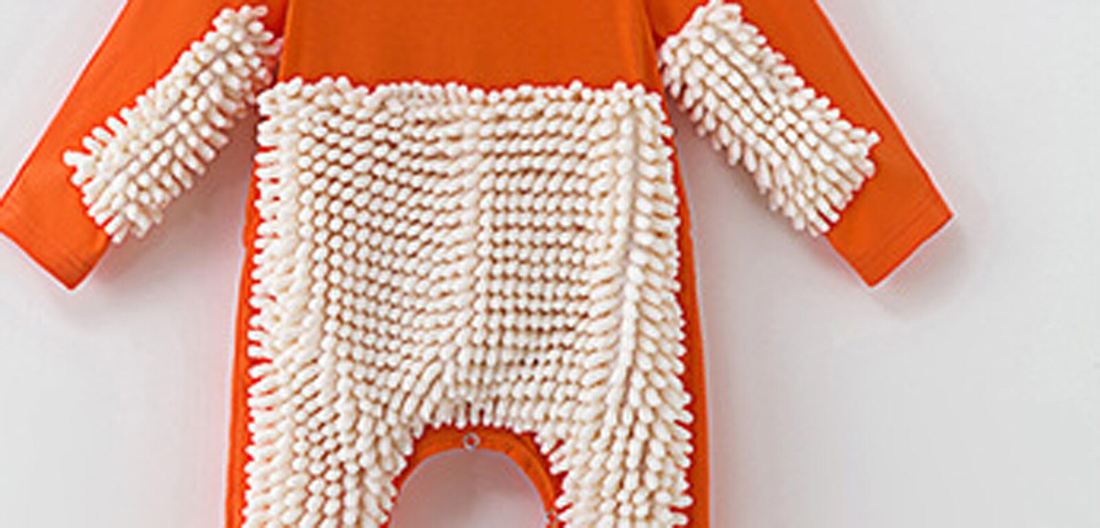 Baby Mop Rompers Outfit Unisex Rompe Boy Girl Polishes Floors Cleaning Mop Suit Cleaning Mop Sui Kids Crawls Toddler Jumpsuit