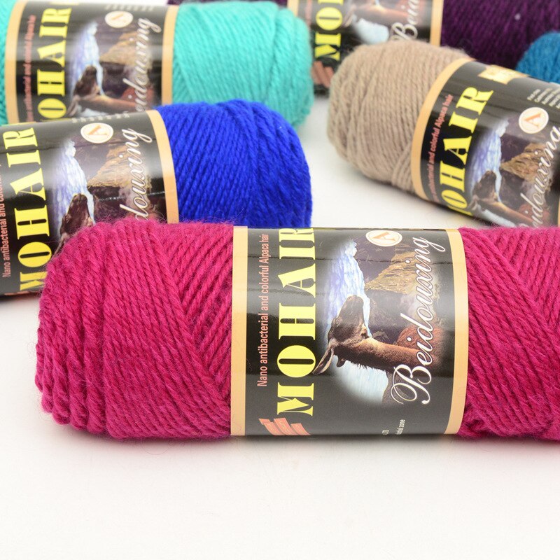 100g / ball mohair ull heklegarn for håndstrikking myk genser lue skjerf kashmirtråd laine a tricoter visan