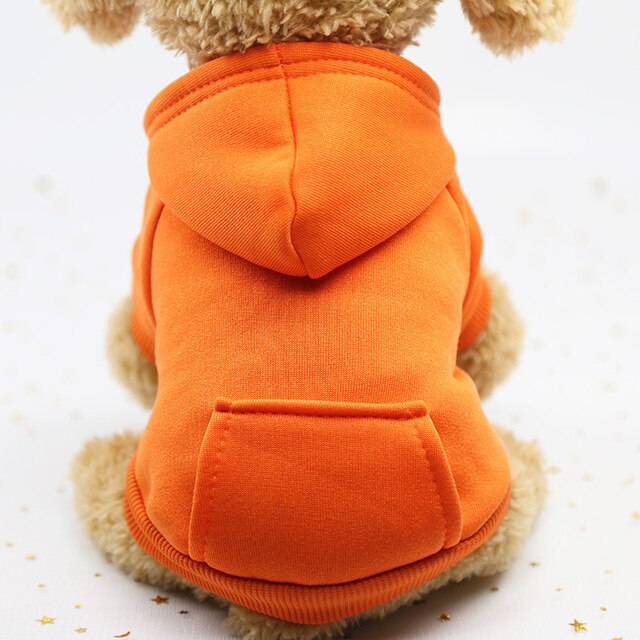 Sweat à capuche pour chien, vêtement pour chiot, petit et grand gabarit, Chihuahua,: ORANGE / S