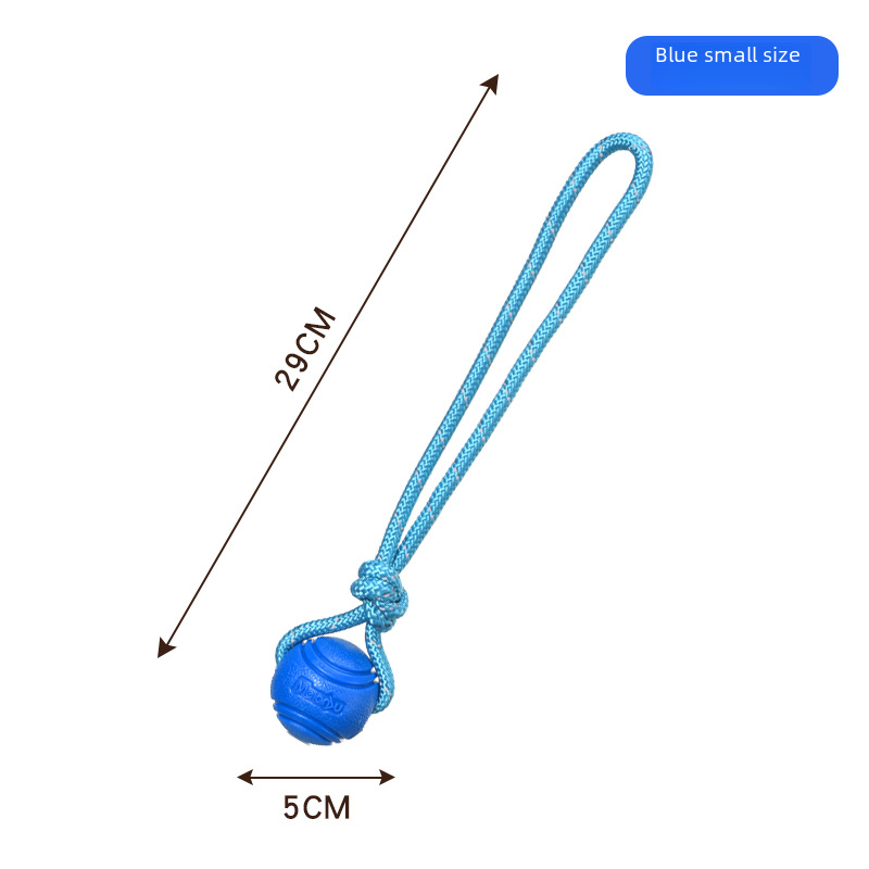Dog Toy Ball Elastic Bite Resistant Solid Large Medium Small Dogs Boredom Buster Tpr Ball Pet Training Pet Toy Bite: Blue