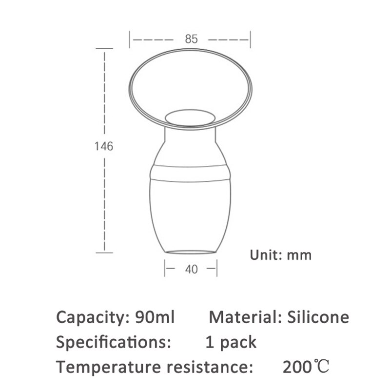 1Pcs Silicone Borstkolf Portable Borstvoeding Handkolf Anti-Overflow Moedermelk Collectie Bump