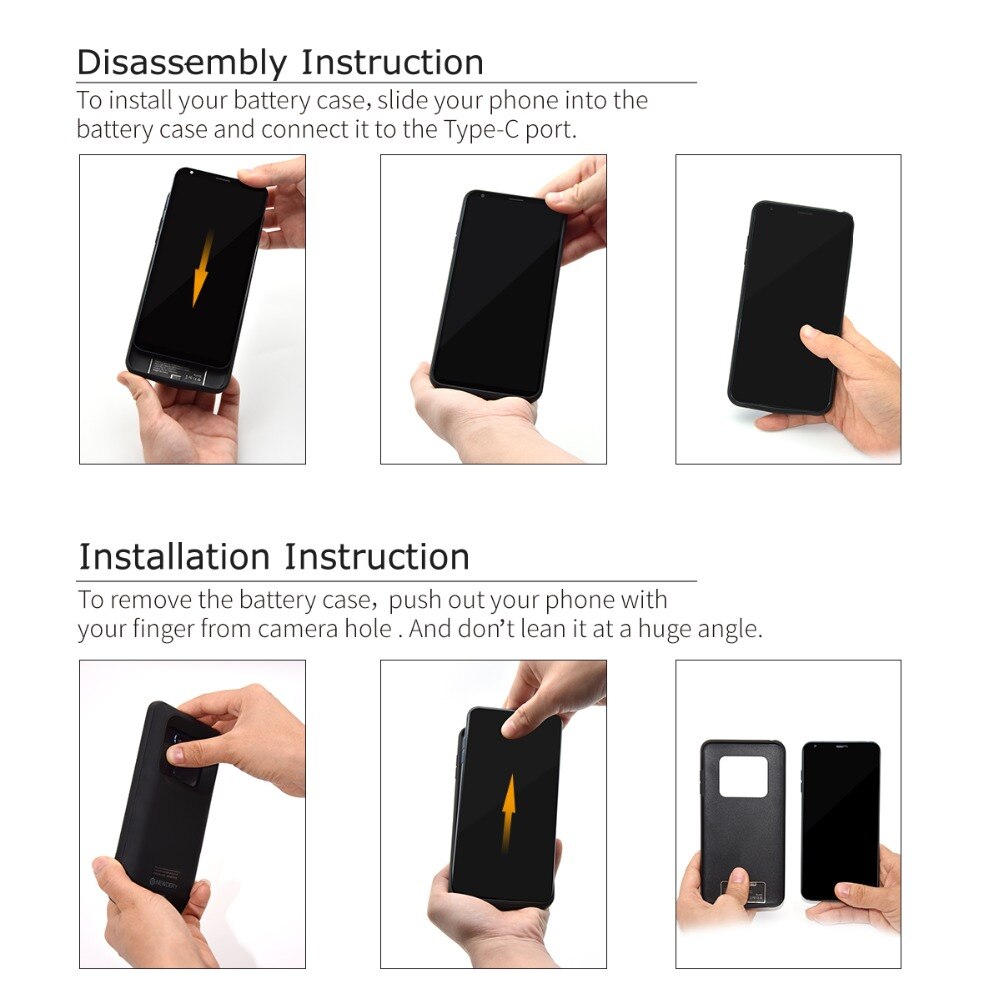 Funda de carga de batería de Banco de energía para samsung S8, cargador de cubierta completa de Material TPU negro para samsung galaxy s8, 5000mAh