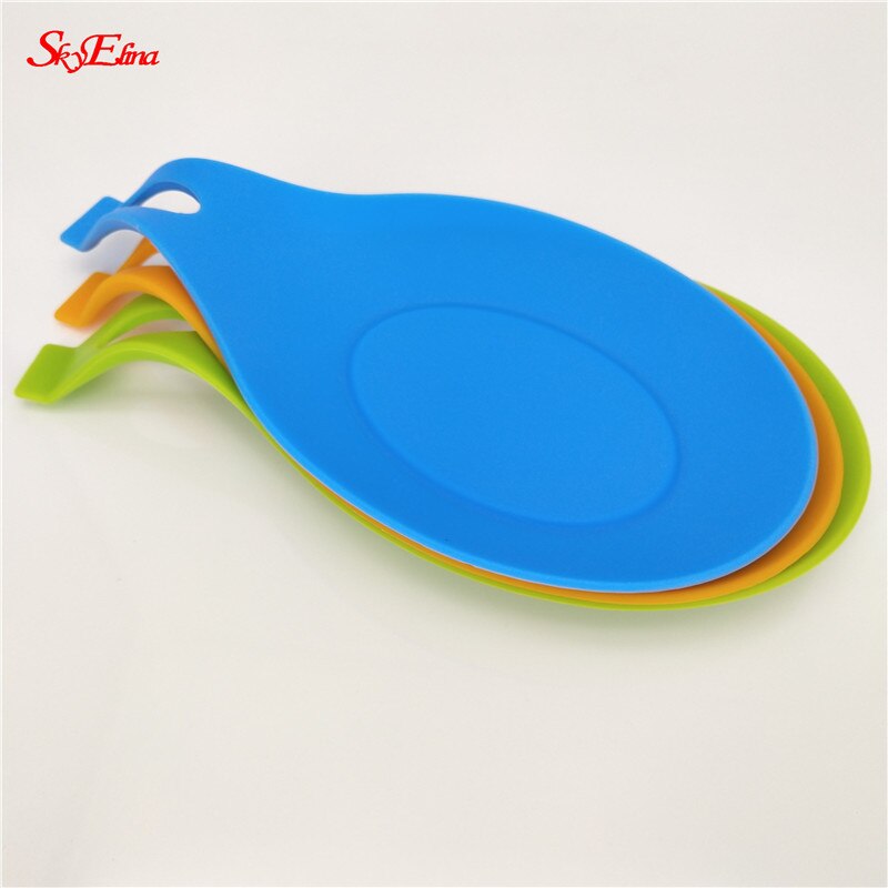Repose-cuillère en Silicone multifonction | Sous-verre résistant à la chaleur, tapis à fourchette, ustensile porte-vaisselle support d'outils de cuisine pour cuillère 6zCF419
