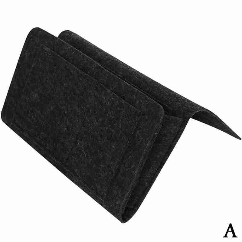 Filt sengekant opbevaring organizer senge skrivebord taske sofa tv lommer kontrol sofa holder hængende caddie fjernbetjening opbevaring organizer seng  r6 d 1: 1