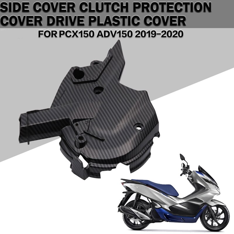 for Honda ADV150 PCX150 Motorcycles Carbon Fiber Engine Cover Protection Case Left Engine Box Front Cover