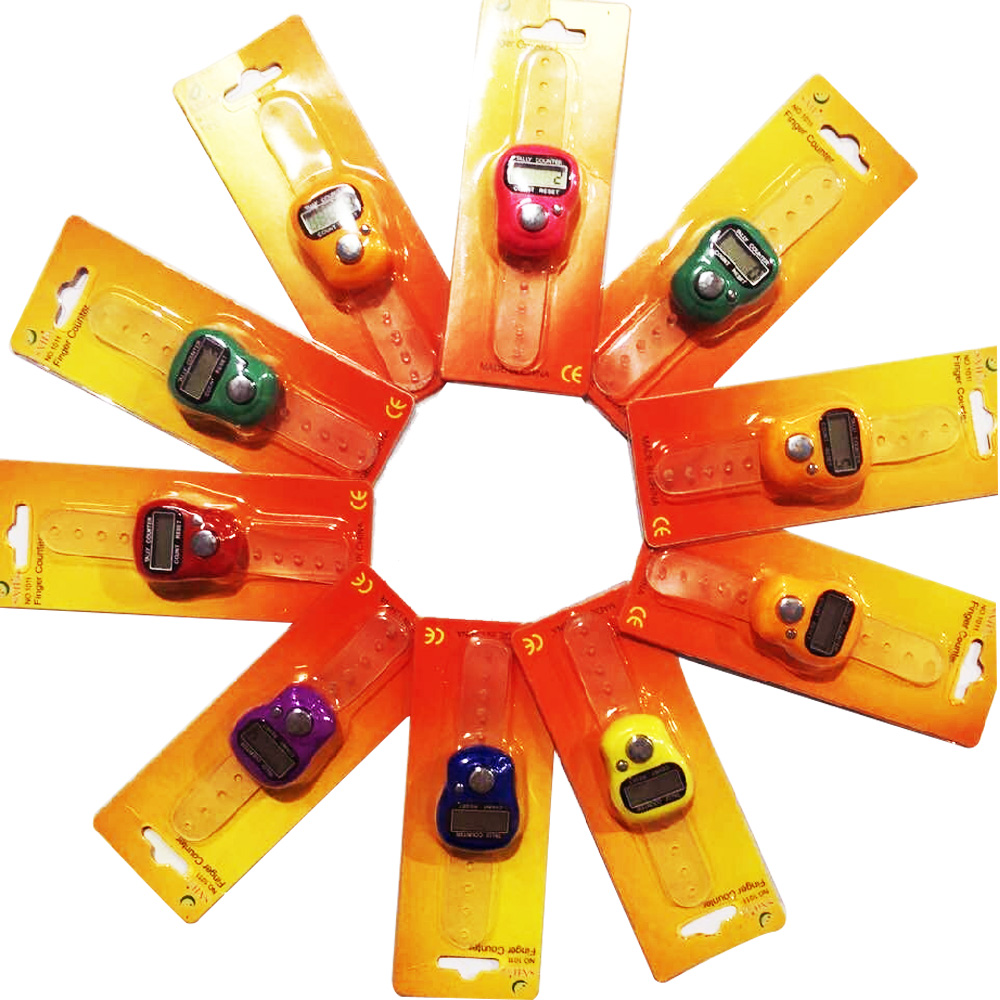 Electronic Digital Counter Portable Hand Operated Tally LCD Screen Random Color ALI88