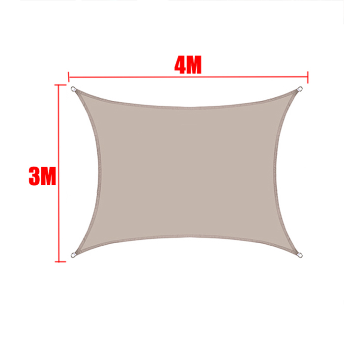 Kaki Alle maten Waterdicht Zonnescherm Zeil Vierkant Rechthoek Driehoek Tuinterras Luifel Zwembad Schaduw Kamp Wandelen Tuin Luifel: Clear