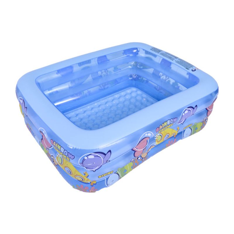 3Layer Baby Inflatable Swimming Pool Portable Children Kids Square Tub for Outdoor Home Use