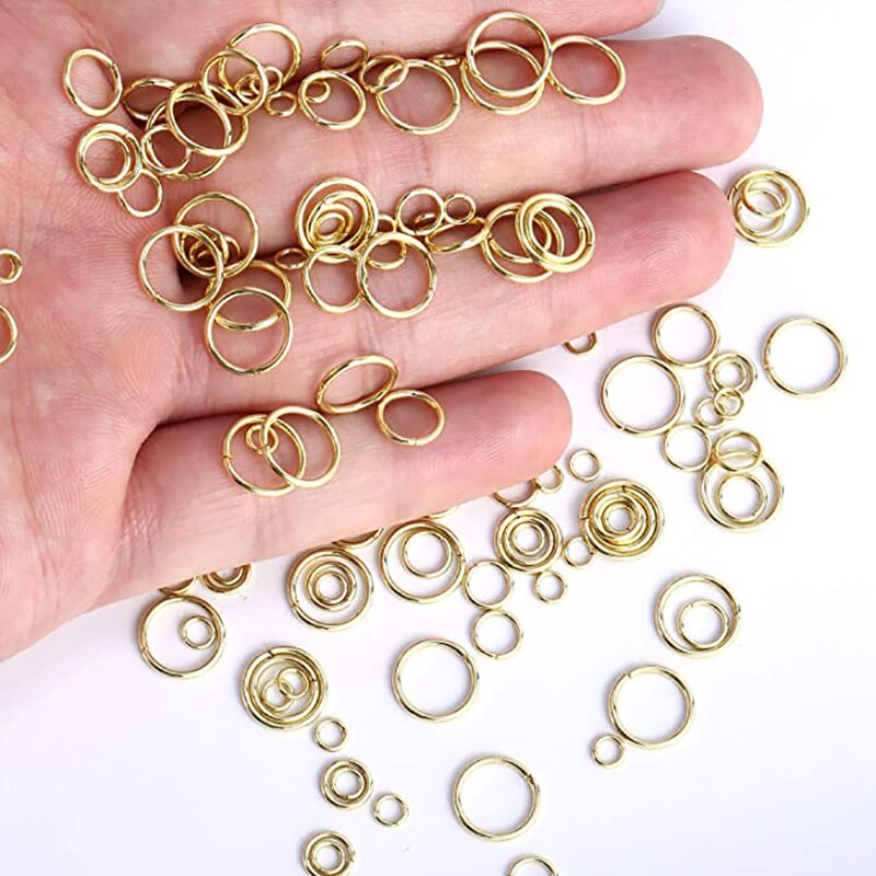 3-12mm Gold Silver Color Loops Open Jump Rings Metal Split Rings Connectors For Diy Jewelry Finding Making Accessories Supplies