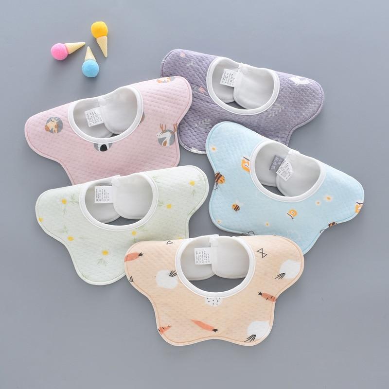 Baby Runde Baumwolle Lätzchen Karikatur Blume bilden Speichel Handtuch Gefälschte Kragen Sabbern Lätzchen Kleinkind rülpsen Tücher Kleinkind Zubehör Baby Pflege