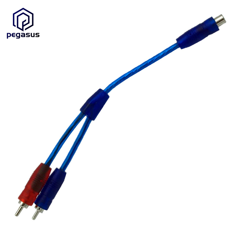 20Cm Rca Vrouwelijke Jack Naar 2RCA Plug Male Y Splitter Audio Video Adapter Korte Kabel
