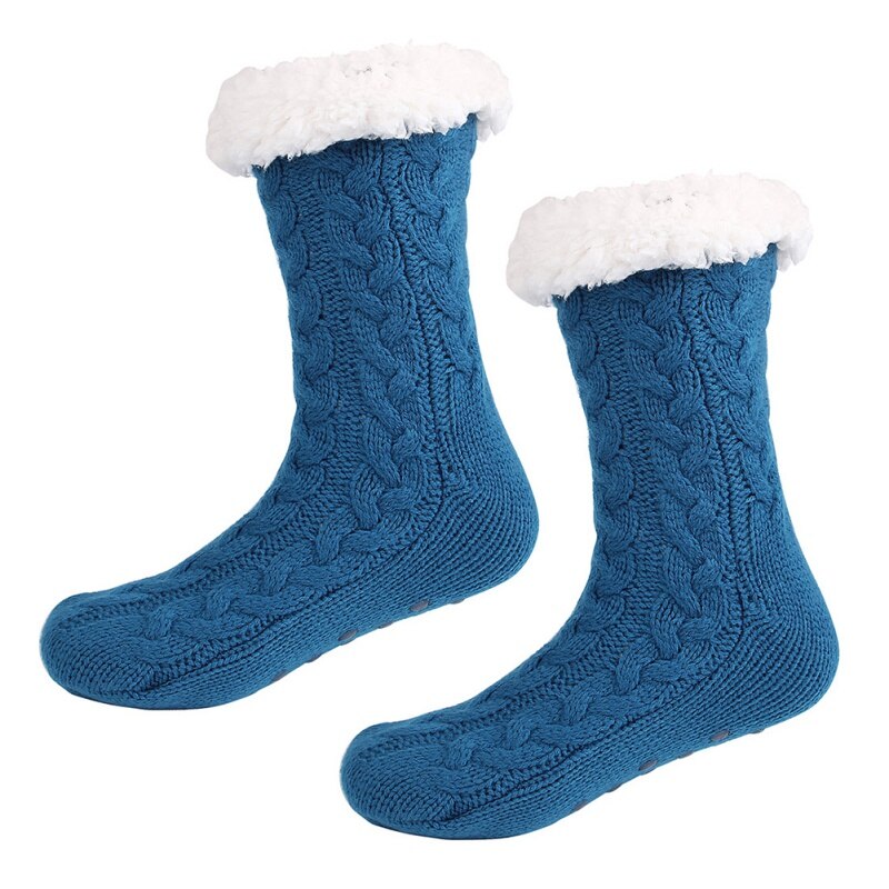 Women Socks Soft Thick Fleece Warm Anti-Slip Slipper Home Bed Floor Socks Winter Warm Soft Warm Socks