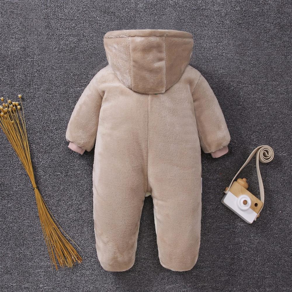 Baby Girl Boy Cotton Thick Clothes Romper Infant Super Warm Winter Jacket Zip Thick Snowsuit Hoodie Coat Jumpsuit Newest