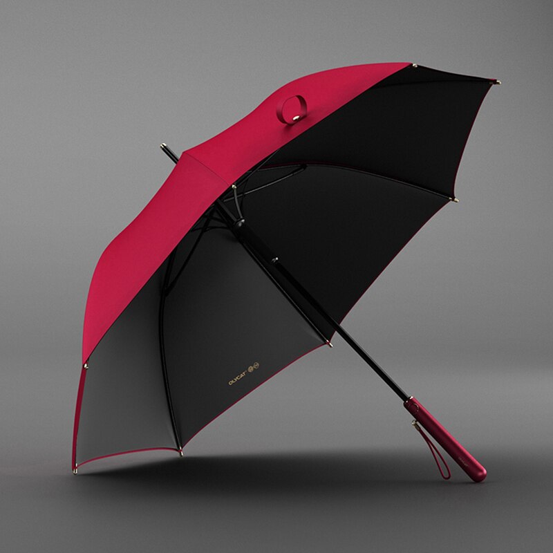 Umbrella Rain Women Long Handle Clear Big Umbrellas Semi-automatic Sun UV Parasol Umbrella 8K Windproof