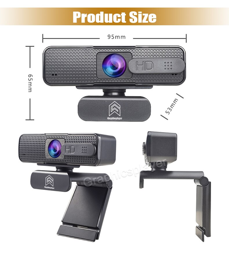 HD webcam 1080P camera built-in microphone USB video for window OS