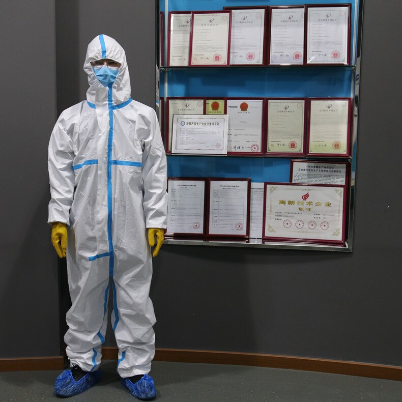 Anti- Dust 마스크 Hooded protective clothing Antibacterial Chemical Protective Dust-proof Clothing protection