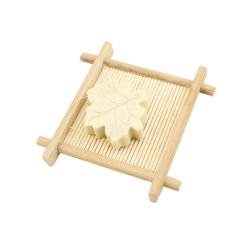 Bambú Natural madera jabón de baño ducha bandeja plato Almacenamiento de titular de Plat bandeja plato Almacenamiento de titular de placa de #40