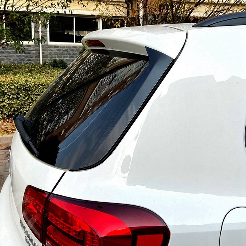 2 Stuks Auto Zonnedak Zonnescherm Clip & 2 Stuks Achter Side Wing Dakspoiler Stickers Trim Cover