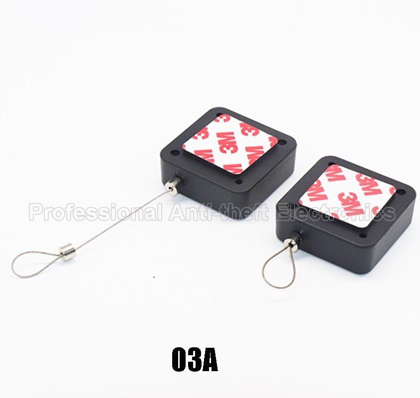 retractable anti-theft pull wire box recoiler square security steel cable 20pcs/lot: 03A