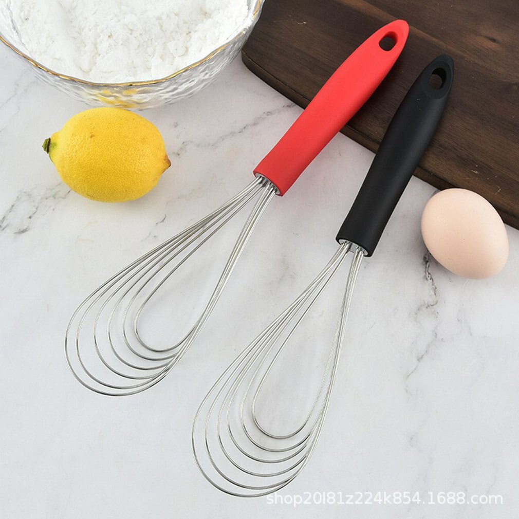 11" Flat Silicone Whisk Wires Silicone Whisk For Mixing Whisk Shaking And Cooking Zero Waste Whisk