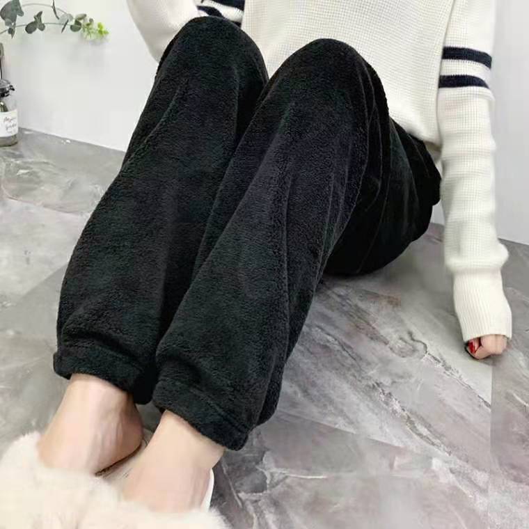 Himifashion Dames casual broek herfst winter corduroy broek elastische taille warme broek, Bruin, 3XL