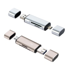 Quelima 5-in-1 Type C OTG Kaartlezer met USB vrouwelijke interface Voor PC USB 2.0 Lezen TF geheugenkaartlezer adapter