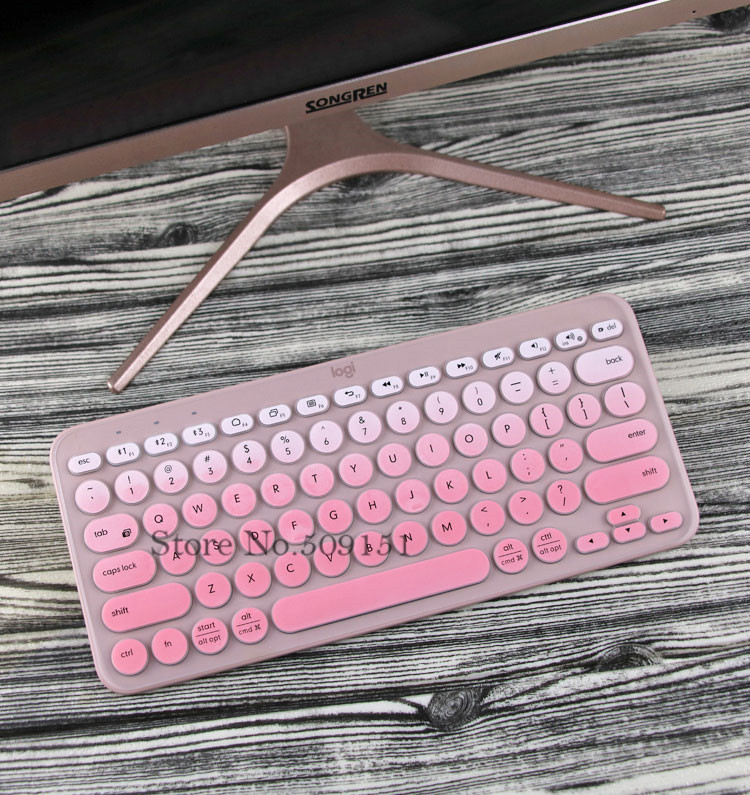 Silikone tastatur cover beskytter til logitech  k380 bluetooth multi-enheds tastatur vandtæt trådløs desktop støv hud film