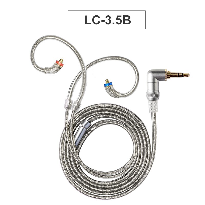 FIIO LC-2.5B LC-3.5B MMCX auricular, cable de repuesto de 4 hebras de alta pureza, Cable OCC plantado en plata de 1,2 m: LC-3.5B
