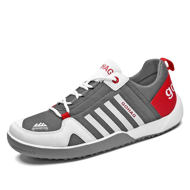 Joggesko menn sommer fritidssko for menn hvite sko for menn med snøring pustende lerretssko for menn tilfeldig sklifri svart 39