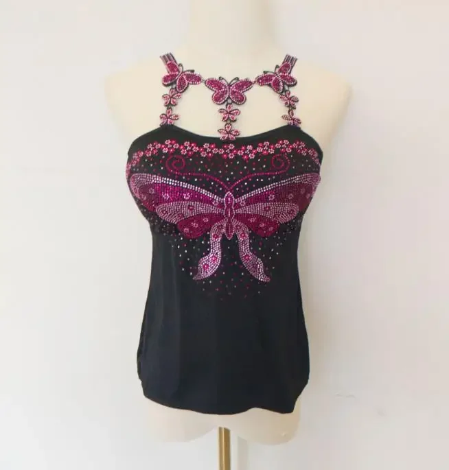 butterfly Women Camis Sexy Femme Padded Camisole Lady Rhainstones Gemstones Tanks Padded Tank Tops