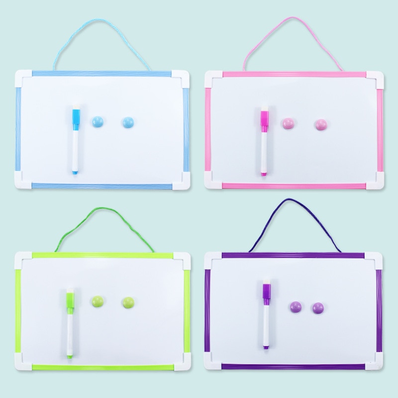 Erasable And Magnetic Kids Whiteboard Dry Wipe Board Double-Sided Message Board Mini Drawing Writing Whiteboard With Pen