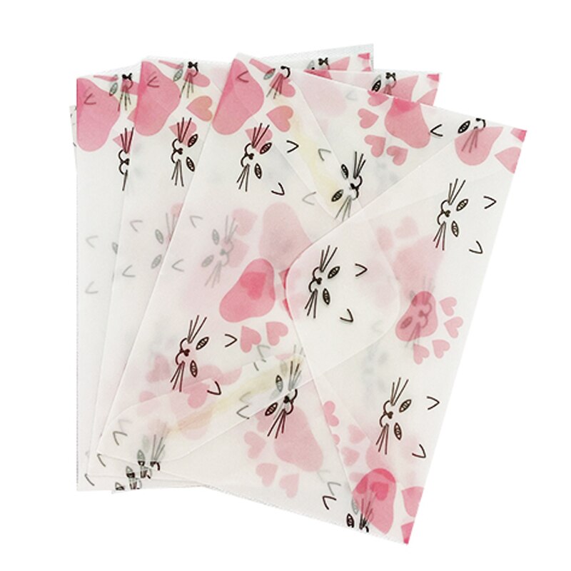 3pcs/pack Letter Paper Set Love Flower Letter Paper Cute Chancery Letters Writing Paper Letter Envelope Office Supplies: Cat footprints