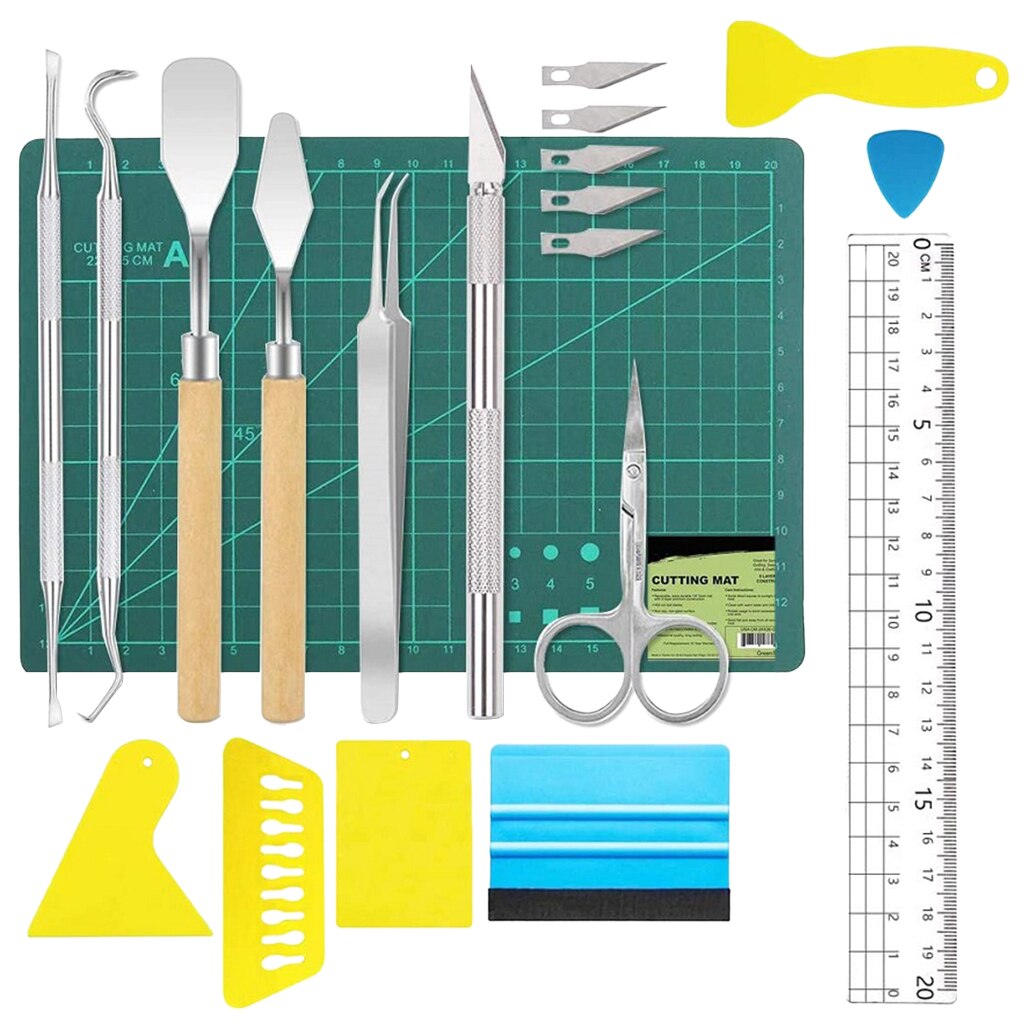 21 Pieces Craft Vinyl Weeding Tools Set, Basic Vinyl Tool Kit For Weeding Vinyl, Silhouettes, Cameos, Lettering