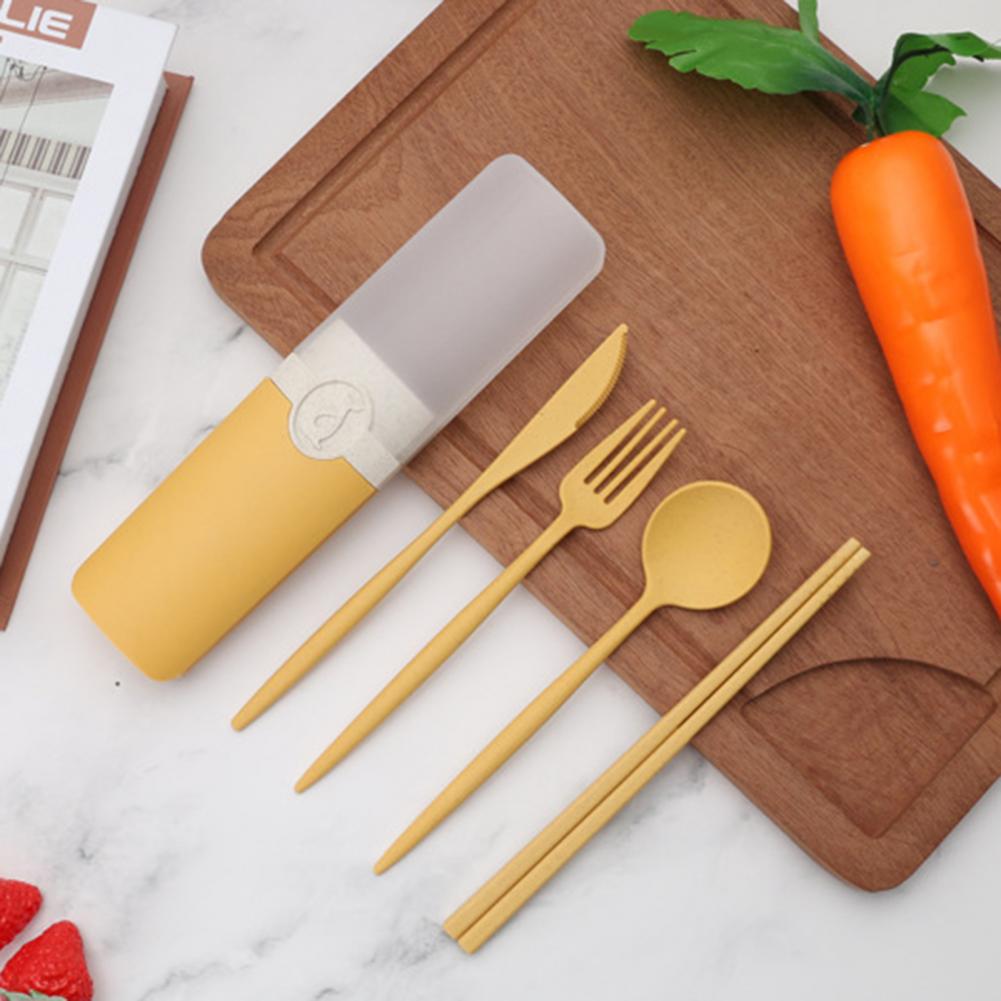 1 Set Good Chopsticks Portable Cutlery Set with Storage Box Reusable Outdoor Tableware Cutlery Set