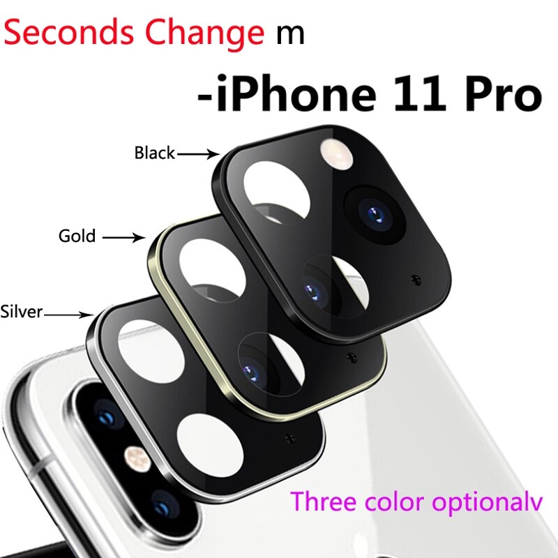 Mobile Phone Lens for IPhone X XS Max 10 Seconds Change 11 Pro Camera Lens Protector for 11Pro Max Metal Glass Protective Cover