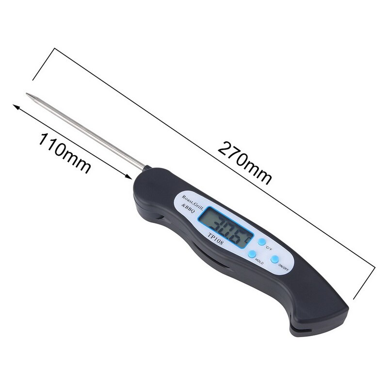 Termómetro Digital plegable para alimentos, termómetro Digital de para barbacoa, cocina, carne, cocina, medidor de temperatura de agua líquida y aceite: TP108