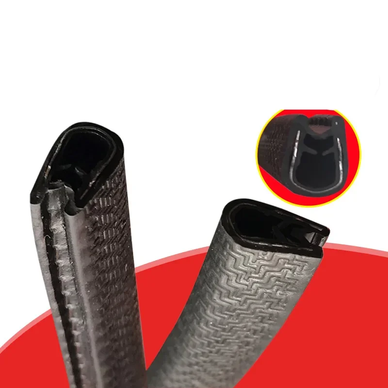 U-stijl rubberen rand zwarte afdichting beschermer bewaker pijlerstrip met metalen binnenkant voor auto bestelwagen boot vrachtwagen motorkap