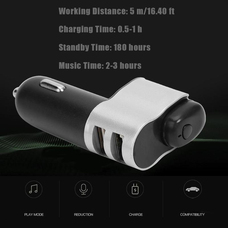 M10 Bluetooth 4.2 A2DP MP3 Player FM Transmitter Dual USB Ports Car Charger