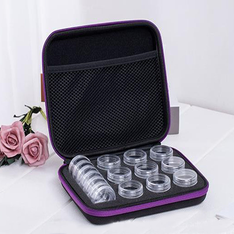 15 gitter zerlegbare diamant-stickerei-zubehör diamant-malboxen kreuzstich-etuis aufbewahrungsorganisator Heimat Lager: Pflaume