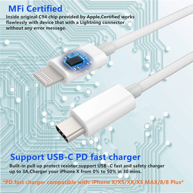 1M 2M Usb C robić błyskawicy kabel ładujący szybka ładowarka robić IPhone 11 zawodowiec XS Max XR Usb typ C Vers oświetlenie Usbc kable robić synchronizacji danych
